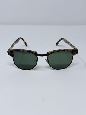 Fossil Tortoiseshell Clubmaster Sunglasses with Dark Green Lenses